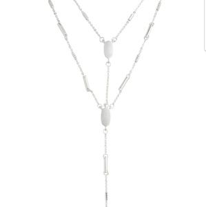Adelia Y Necklace In Bright Silver